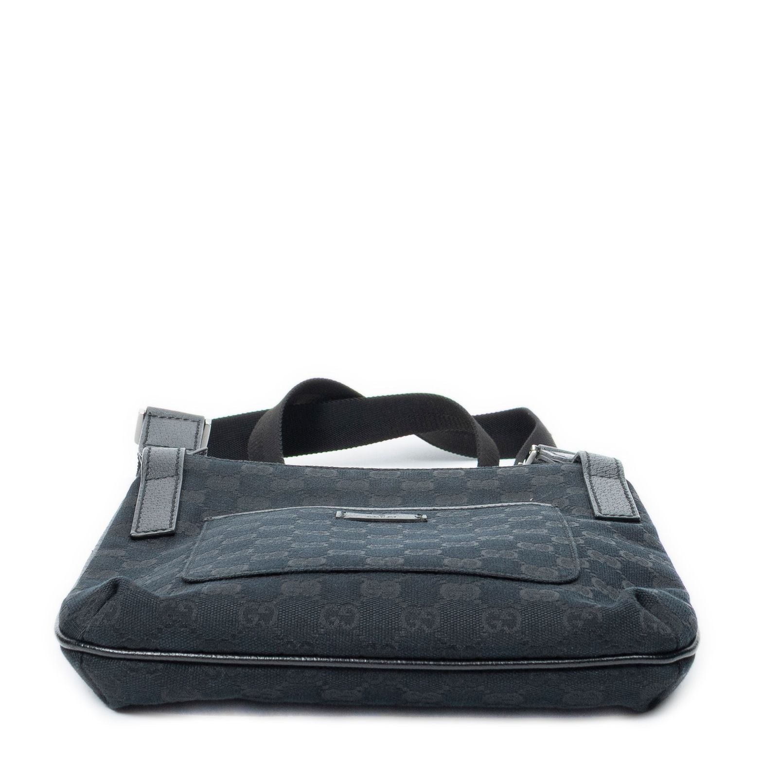Gucci Front Slip Pocket Crossbody Black GG Canvas — view 6