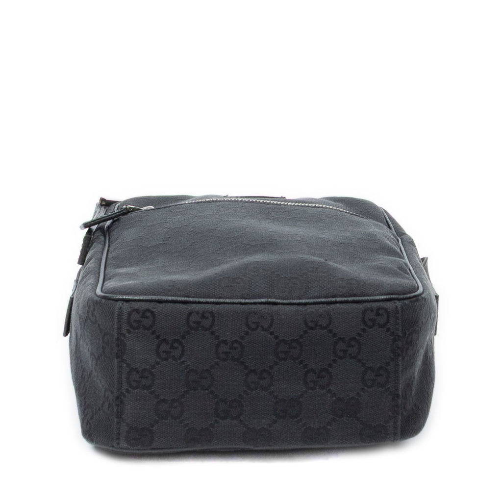 Gucci Square Flat Crossbody Black GG Canvas — view 6