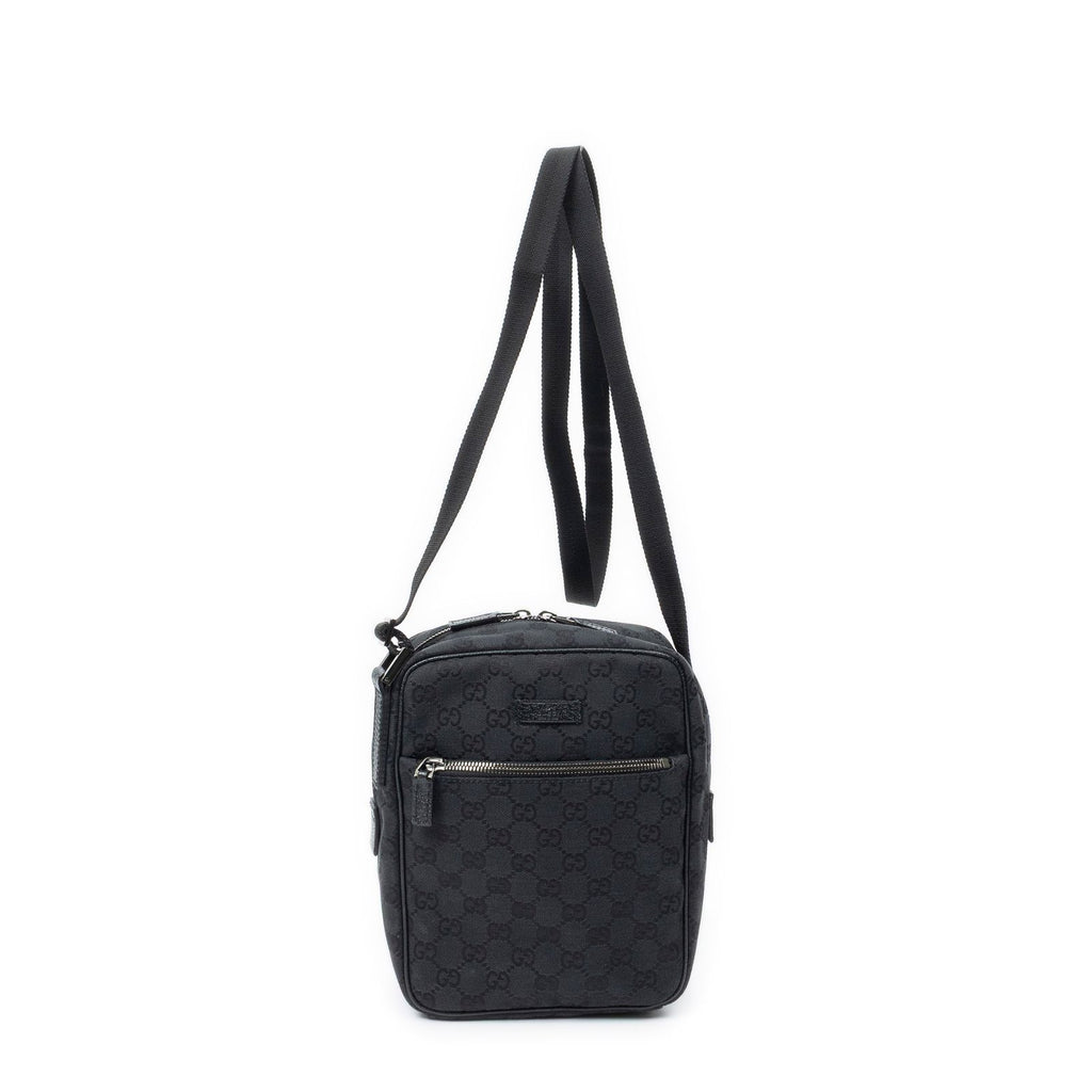 Gucci Square Flat Crossbody Black GG Canvas