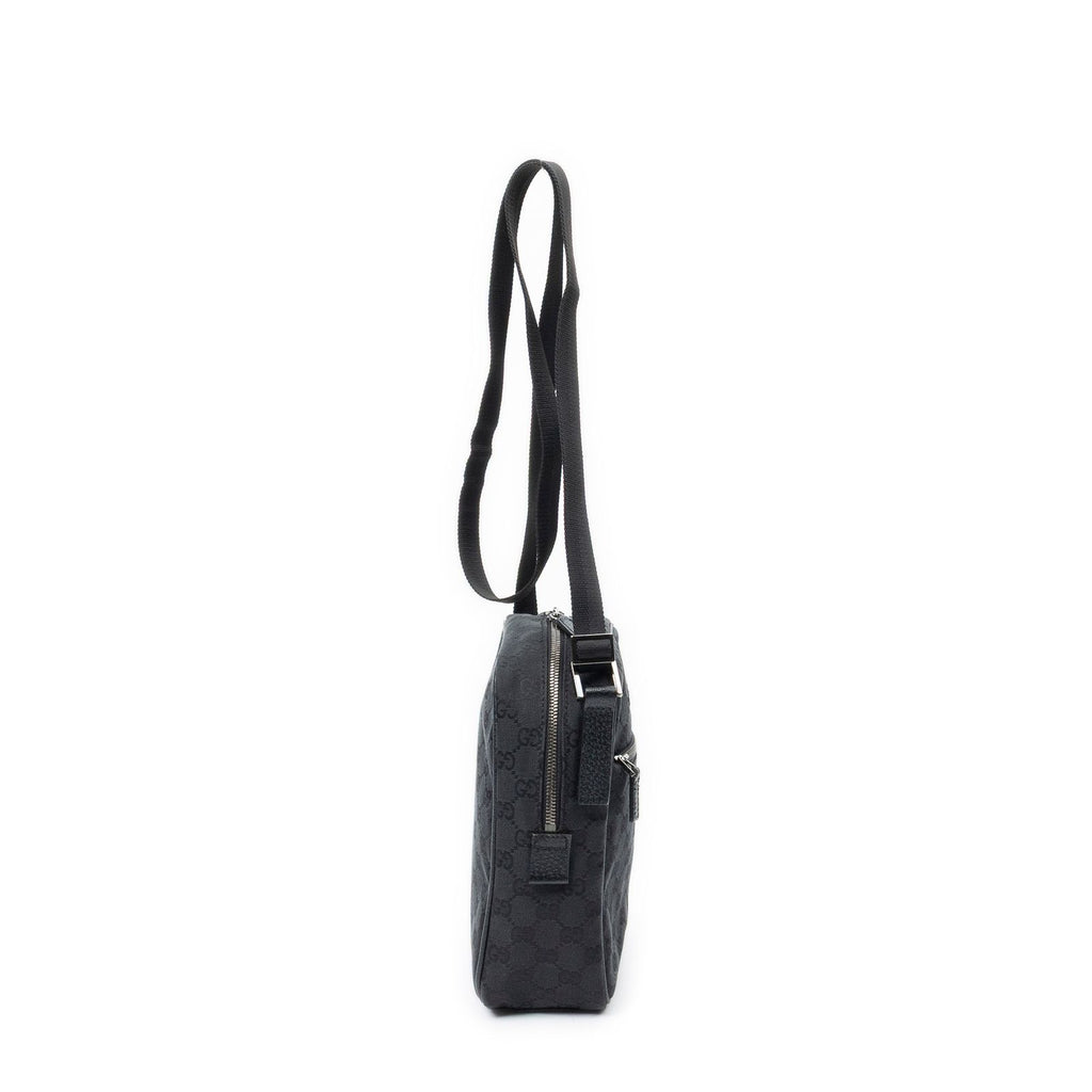 Gucci Square Flat Crossbody Black GG Canvas — view 4