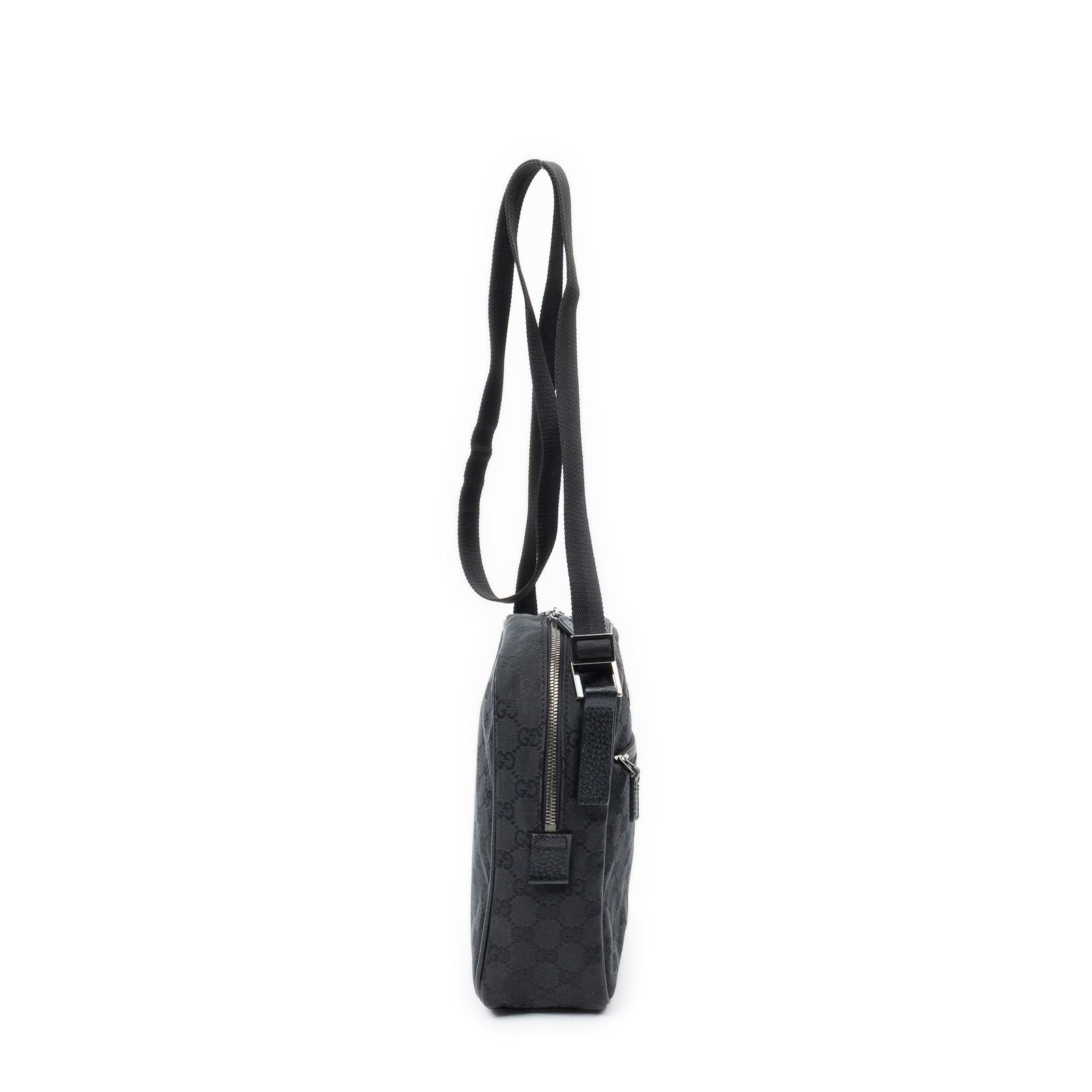 Gucci Square Flat Crossbody Black GG Canvas — view 4