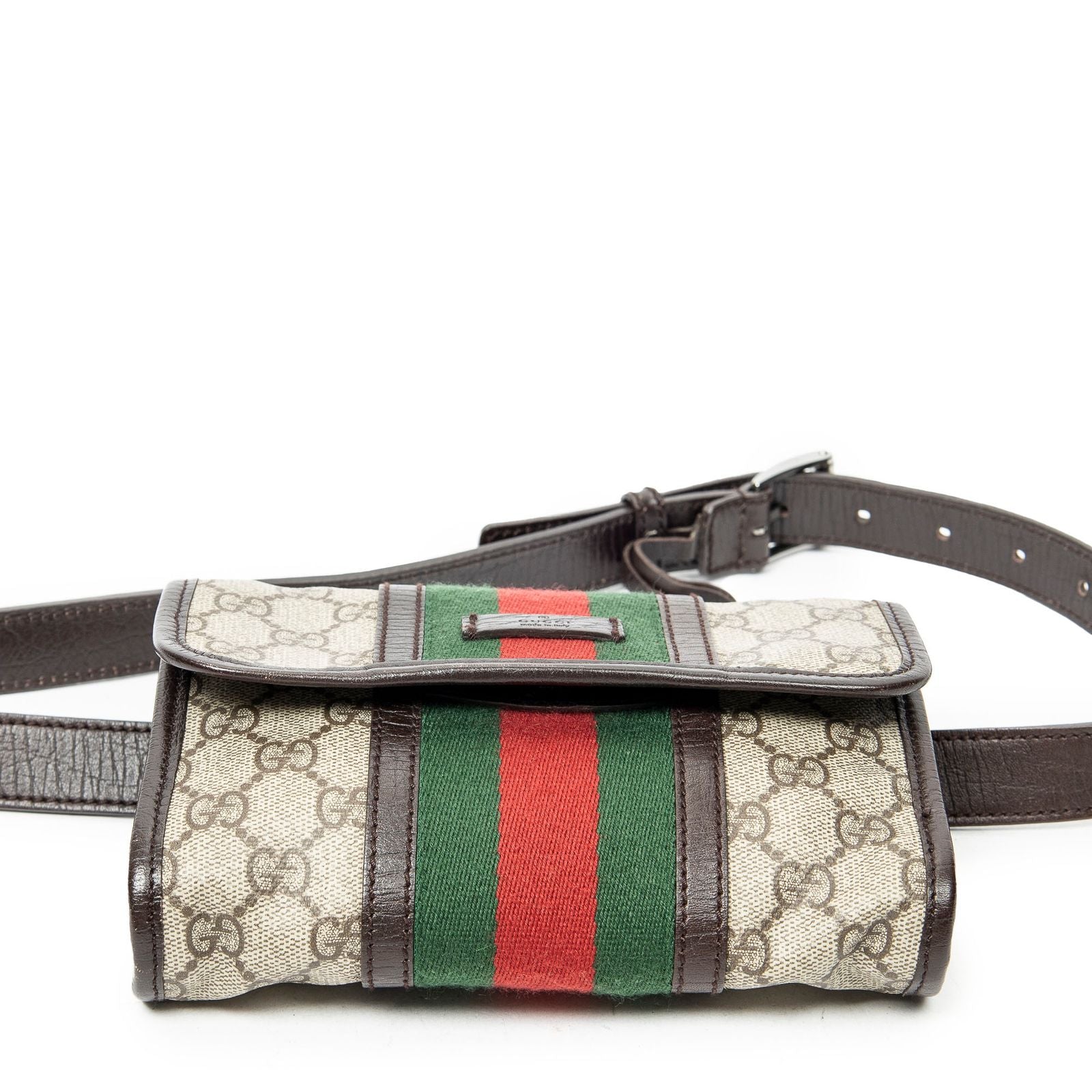Gucci Ophidia Belt Bag Beige Brown Supreme Canvas — view 3