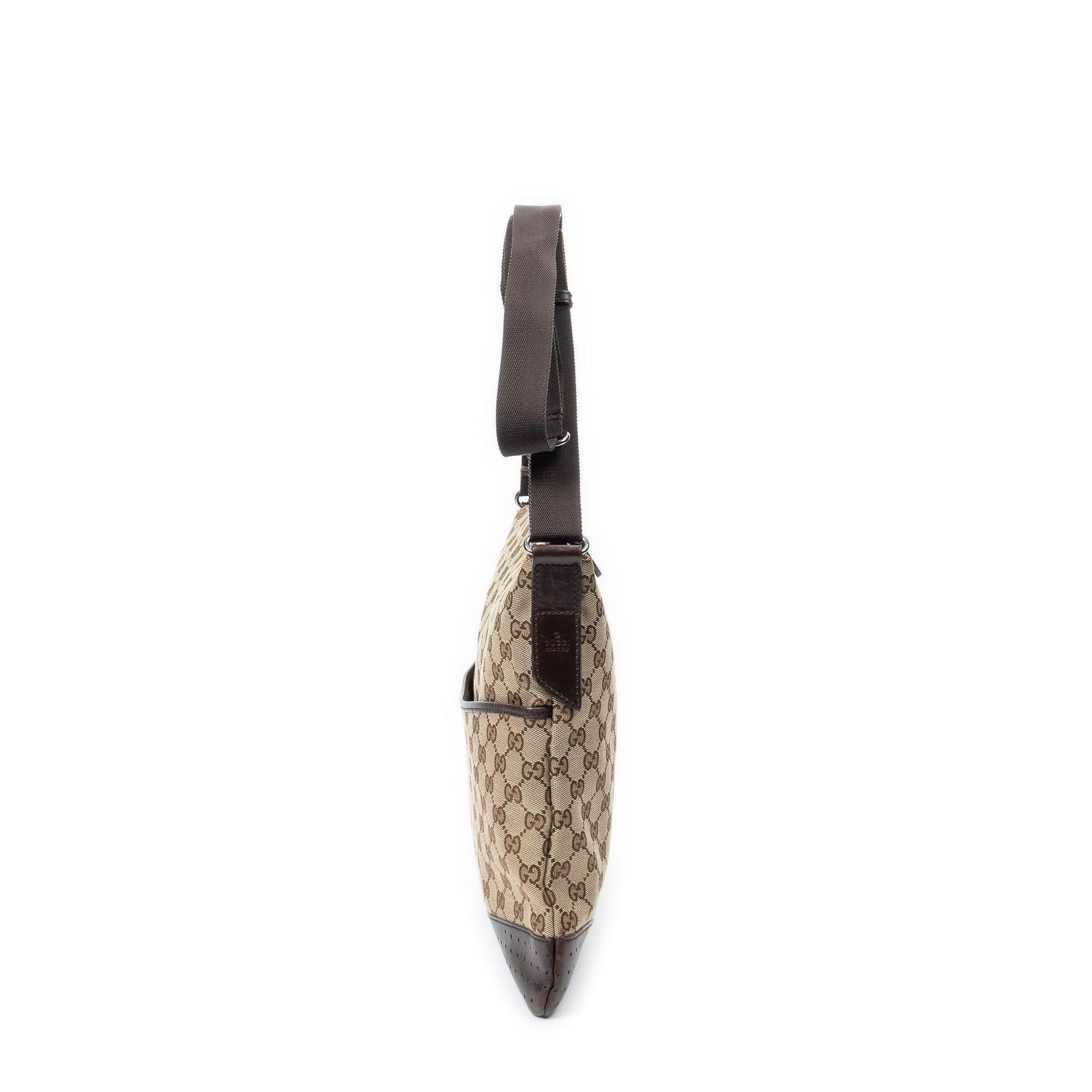 Gucci Large Flap Messenger Beige Brown GG Canvas — view 3