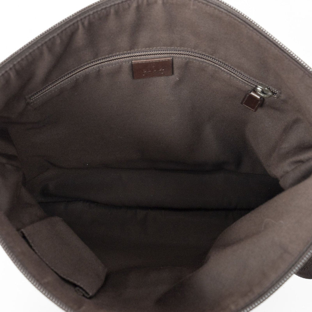 Gucci Large Flap Messenger Beige Brown GG Canvas — view 9