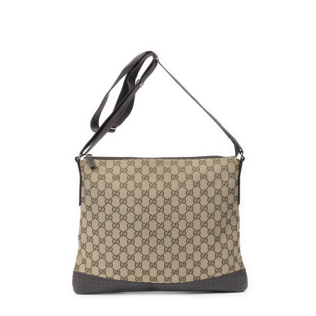 Gucci Large Flap Messenger Beige Brown GG Canvas — view 5