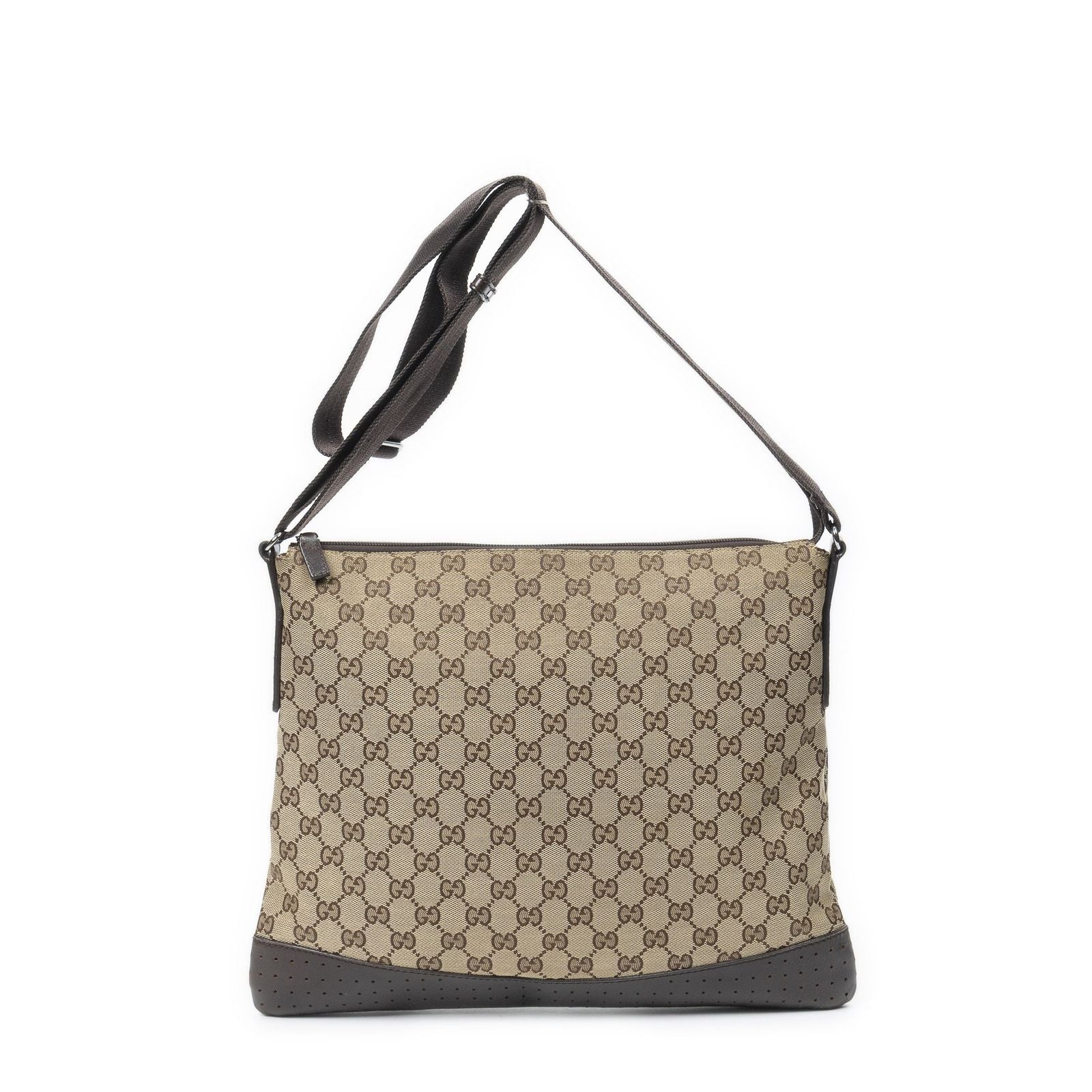 Gucci Large Flap Messenger Beige Brown GG Canvas — view 5