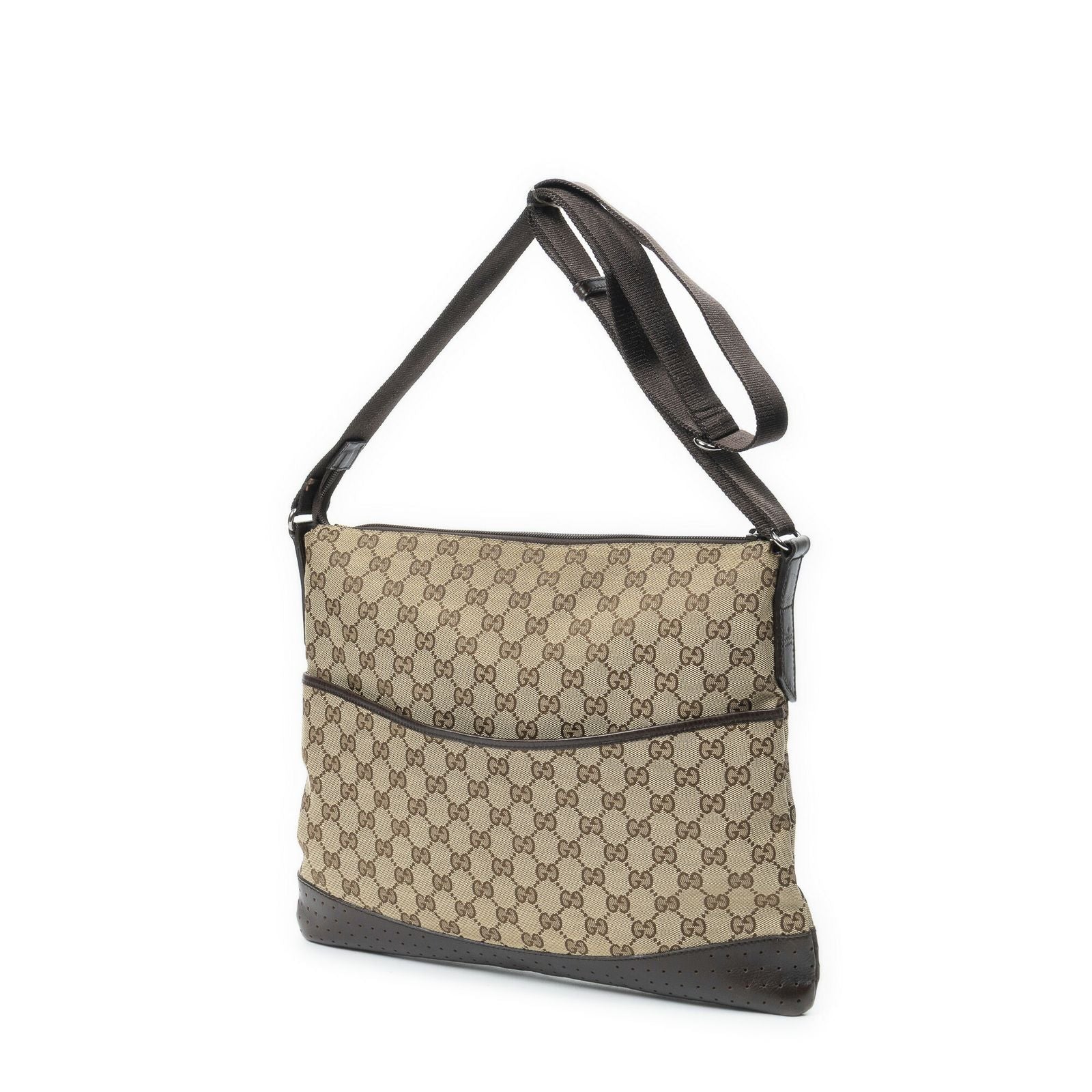 Gucci Large Flap Messenger Beige Brown GG Canvas — view 2