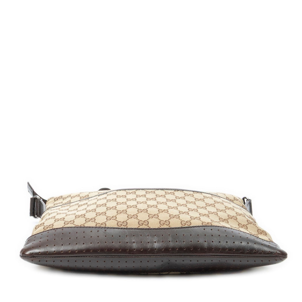 Gucci Large Flap Messenger Beige Brown GG Canvas — view 6