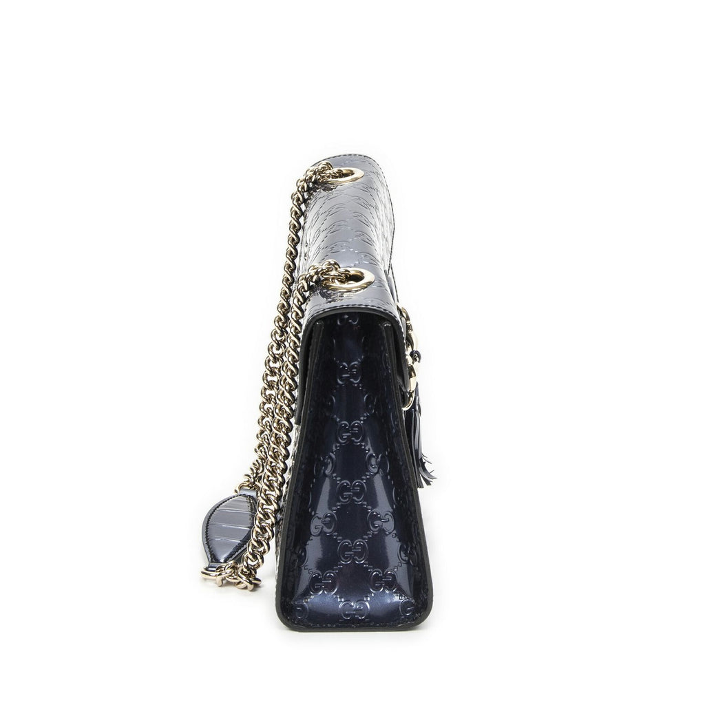 Gucci Medium Emily Chain Flap Purple Guccissima — view 4