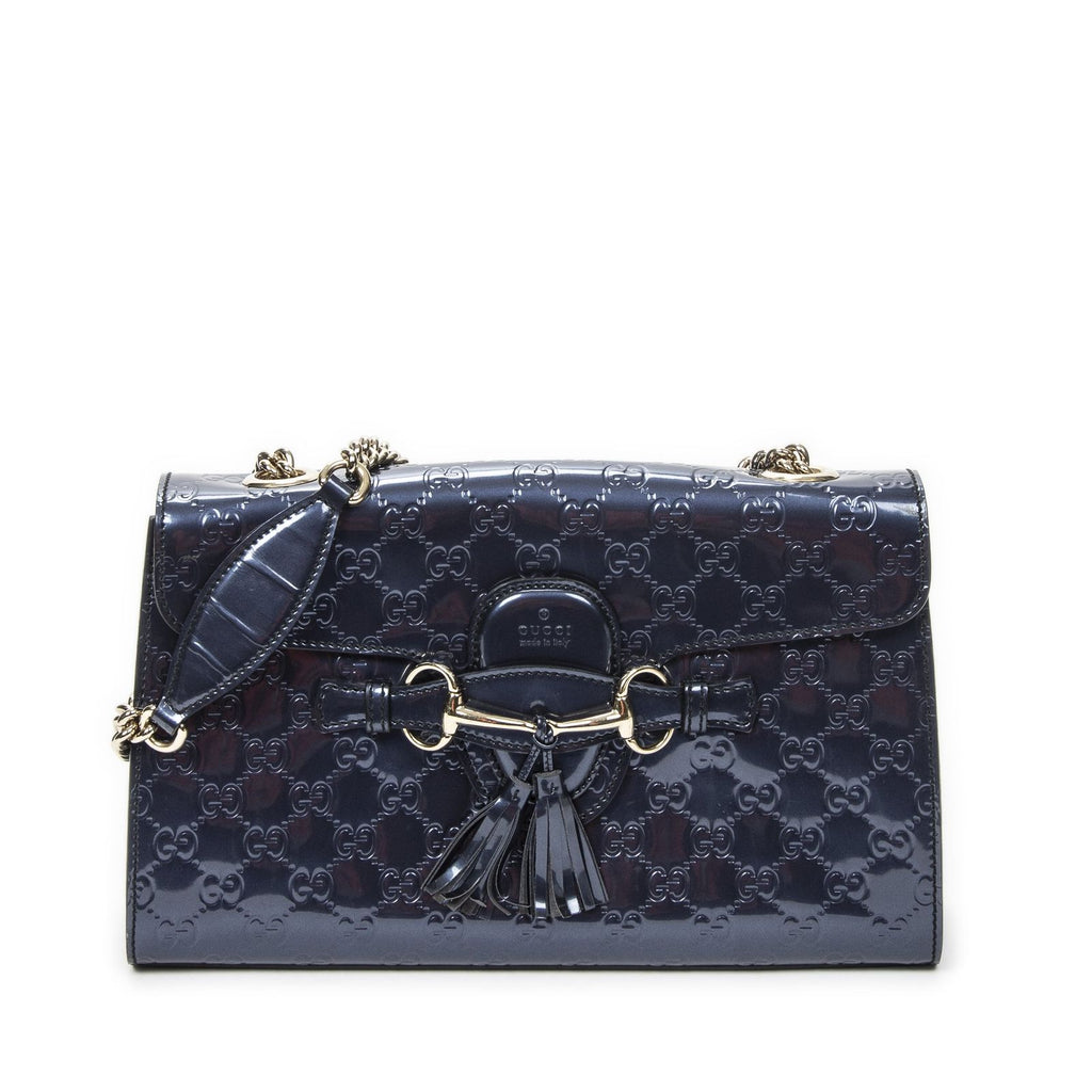 Gucci Medium Emily Chain Flap Purple Guccissima