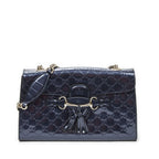 Gucci Medium Emily Chain Flap Purple Guccissima