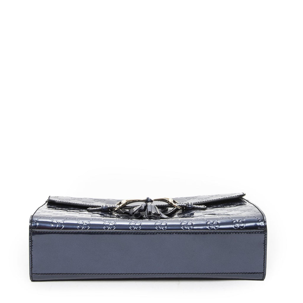 Gucci Medium Emily Chain Flap Purple Guccissima — view 6
