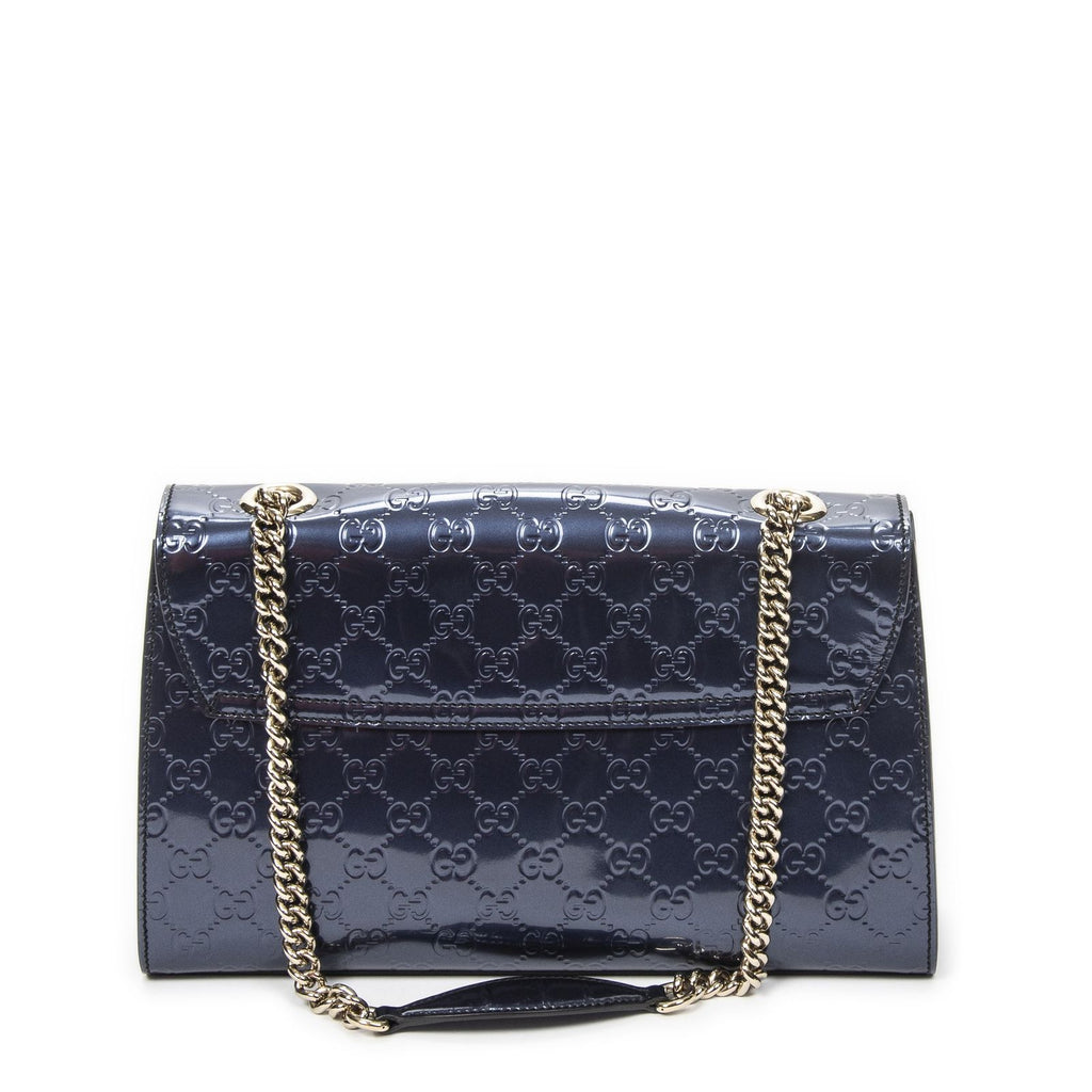Gucci Medium Emily Chain Flap Purple Guccissima — view 5