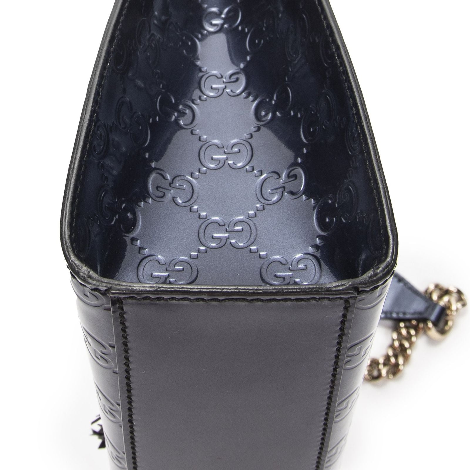 Gucci Medium Emily Chain Flap Purple Guccissima — view 8