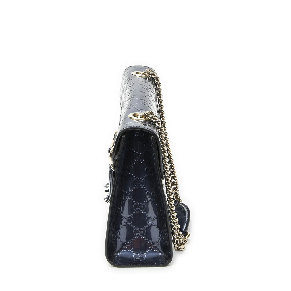 Gucci Medium Emily Chain Flap Purple Guccissima — view 3