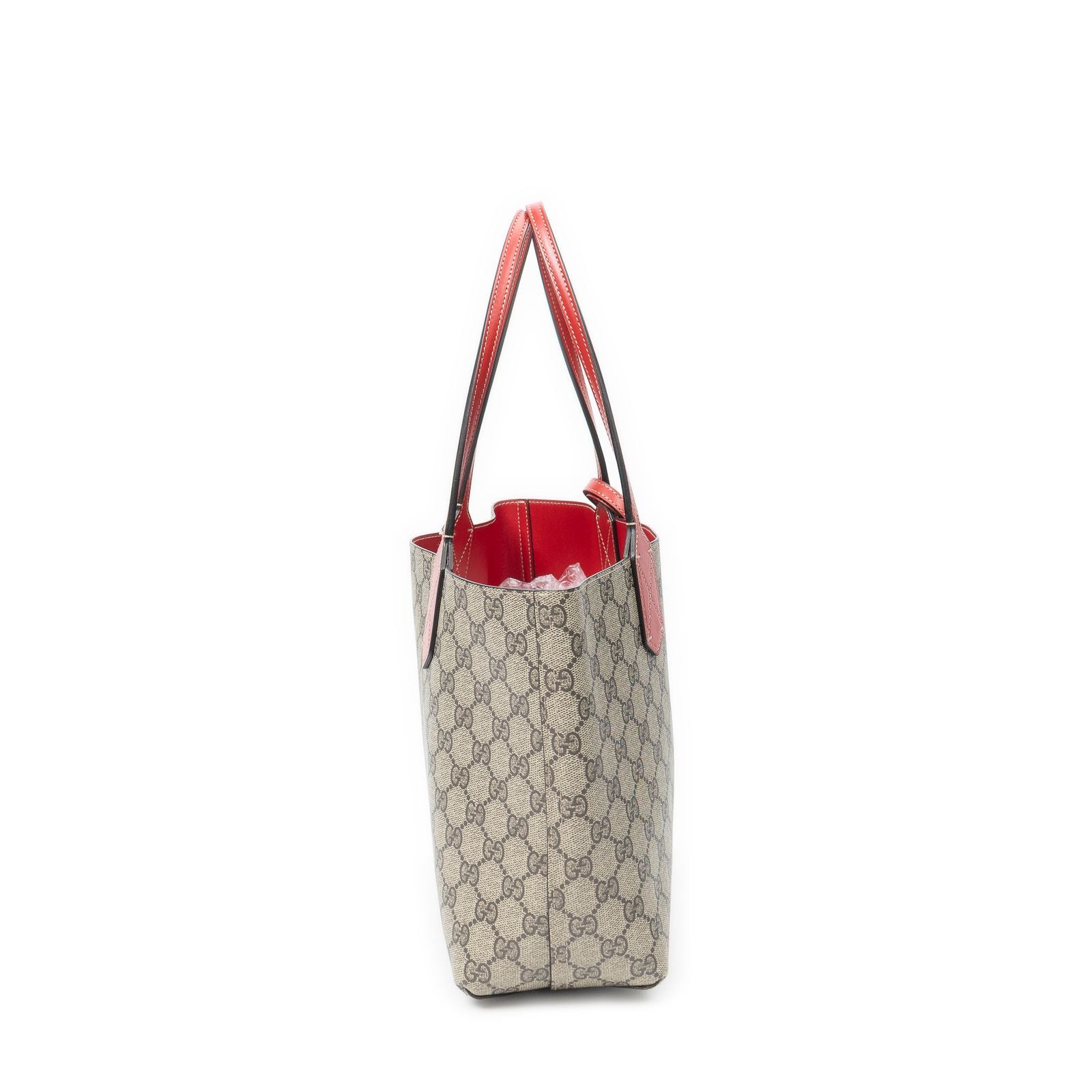 Gucci Roulis Versible Tote Beige Red Supreme Canvas — view 4