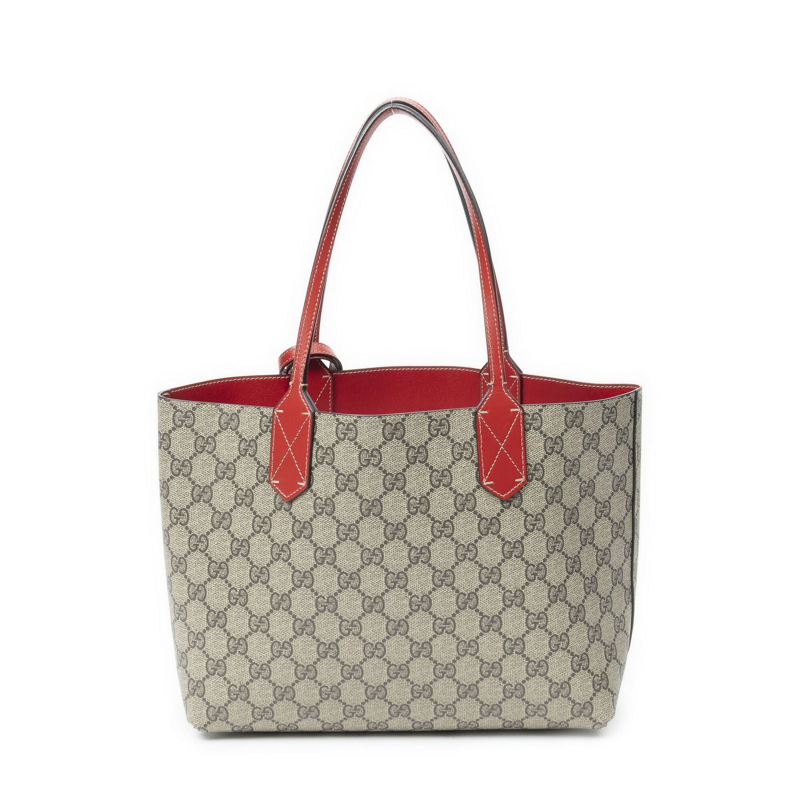Gucci Roulis Versible Tote Beige Red Supreme Canvas — view 5