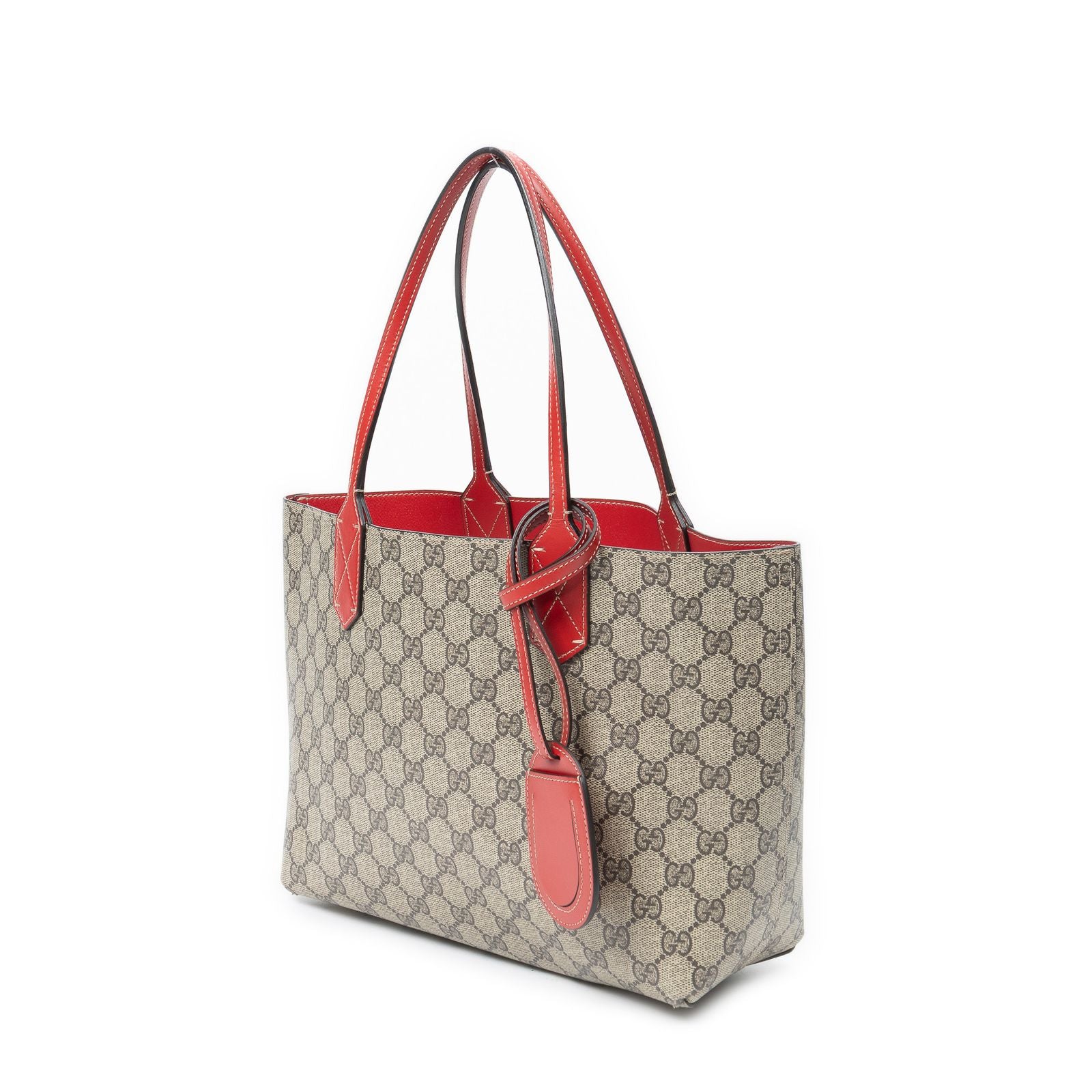 Gucci Roulis Versible Tote Beige Red Supreme Canvas — view 2