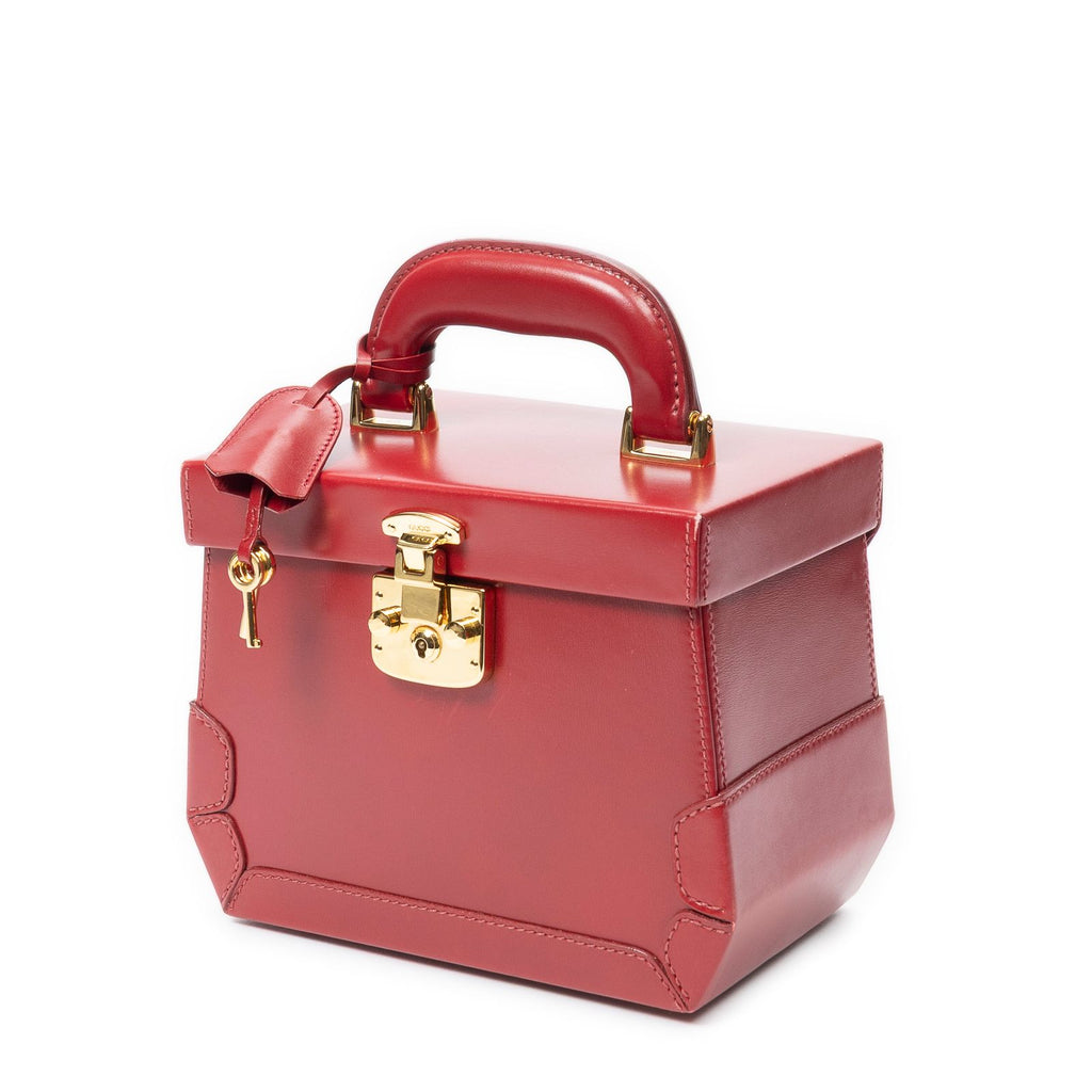 Gucci Lock Vanity Bag Red Smooth Calfskin — view 2