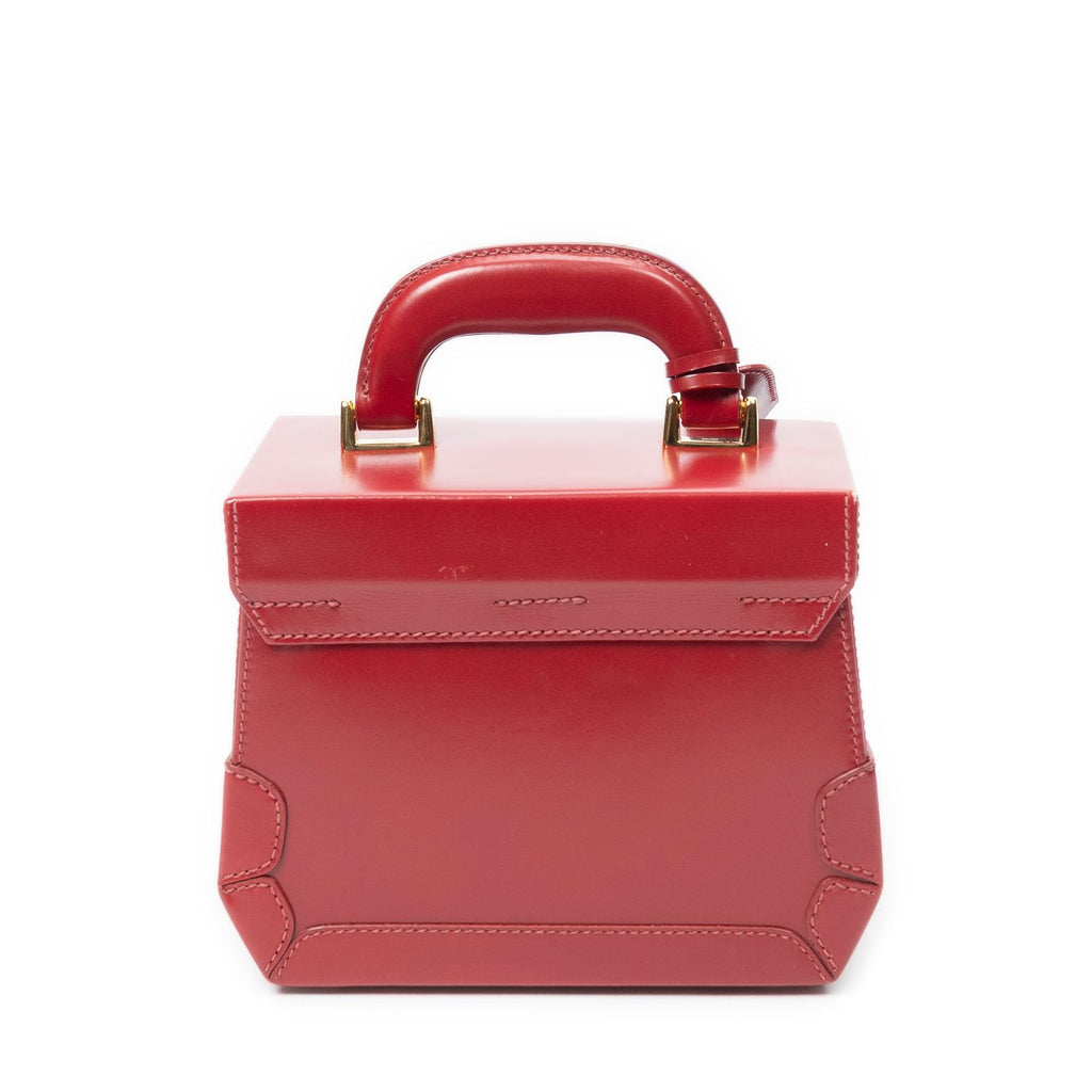 Gucci Lock Vanity Bag Red Smooth Calfskin — view 5