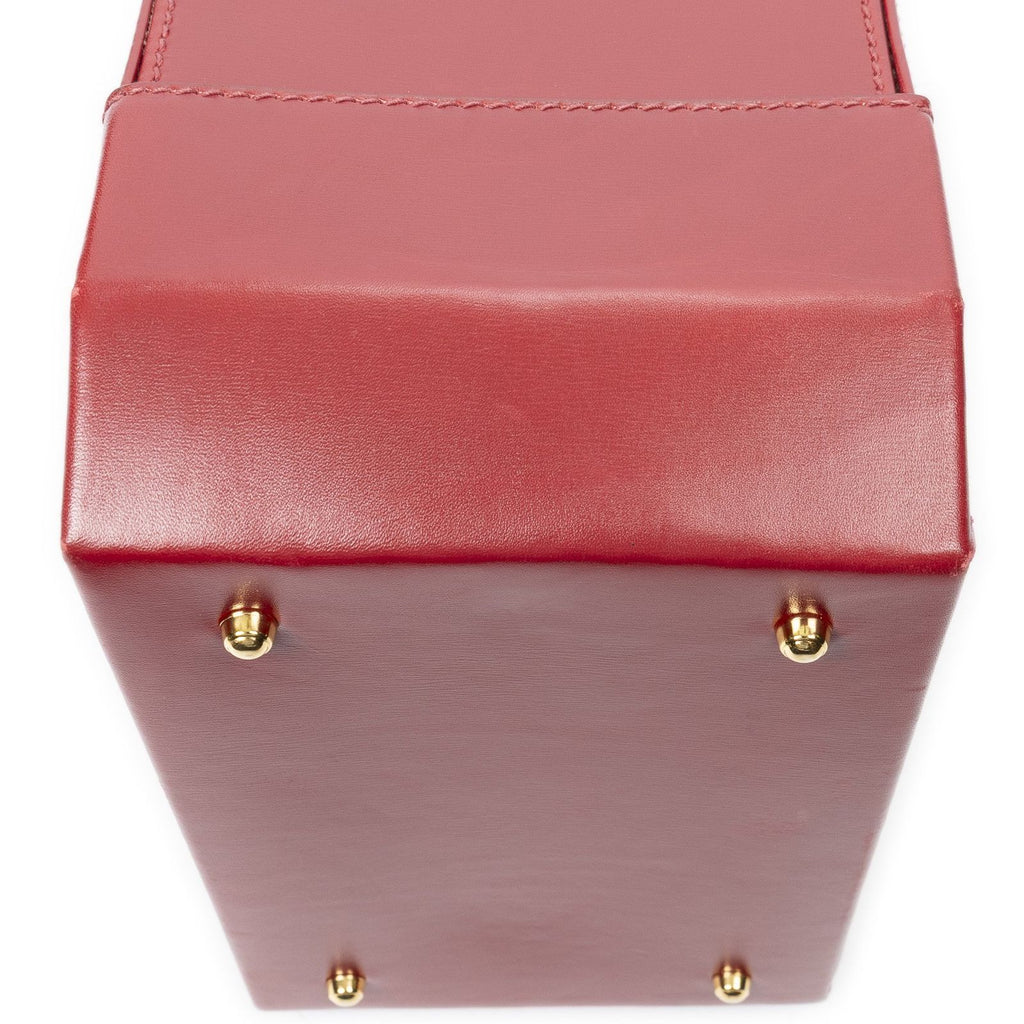 Gucci Lock Vanity Bag Red Smooth Calfskin — view 8
