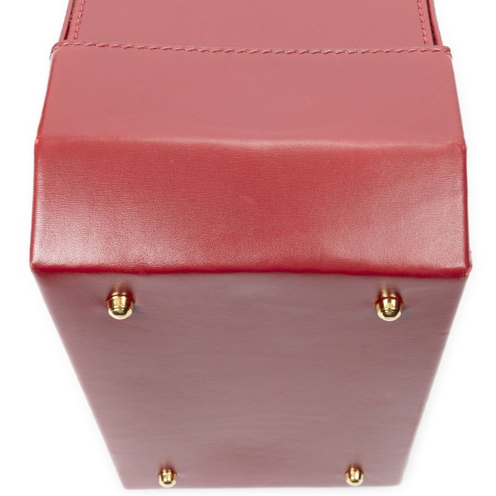 Gucci Lock Vanity Bag Red Smooth Calfskin — view 8