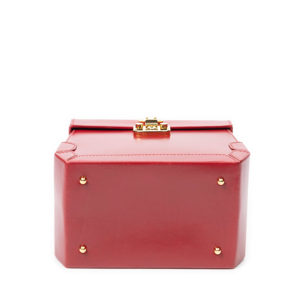 Gucci Lock Vanity Bag Red Smooth Calfskin — view 6