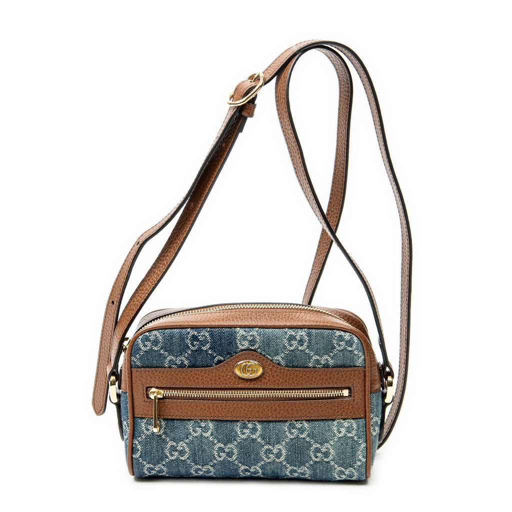 Gucci Mini Web Ophidia Crossbody Blue GG Denim Canvas