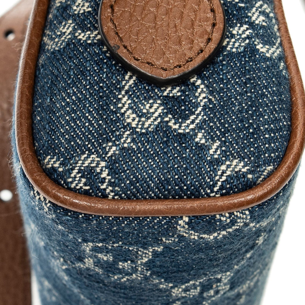 Gucci Mini Web Ophidia Crossbody Blue GG Denim Canvas — view 7