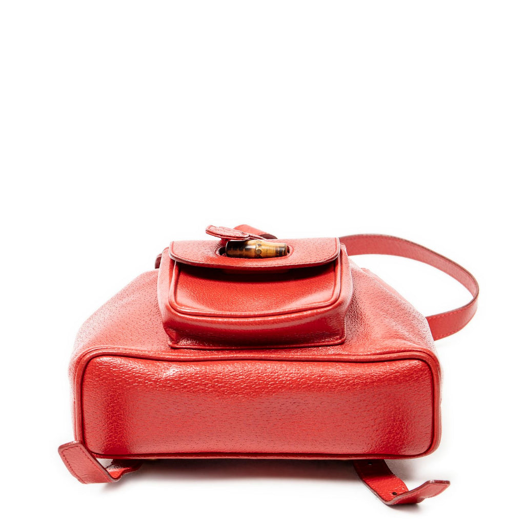 Gucci Minibumbu Backpack Red Studded Calfskin — view 6