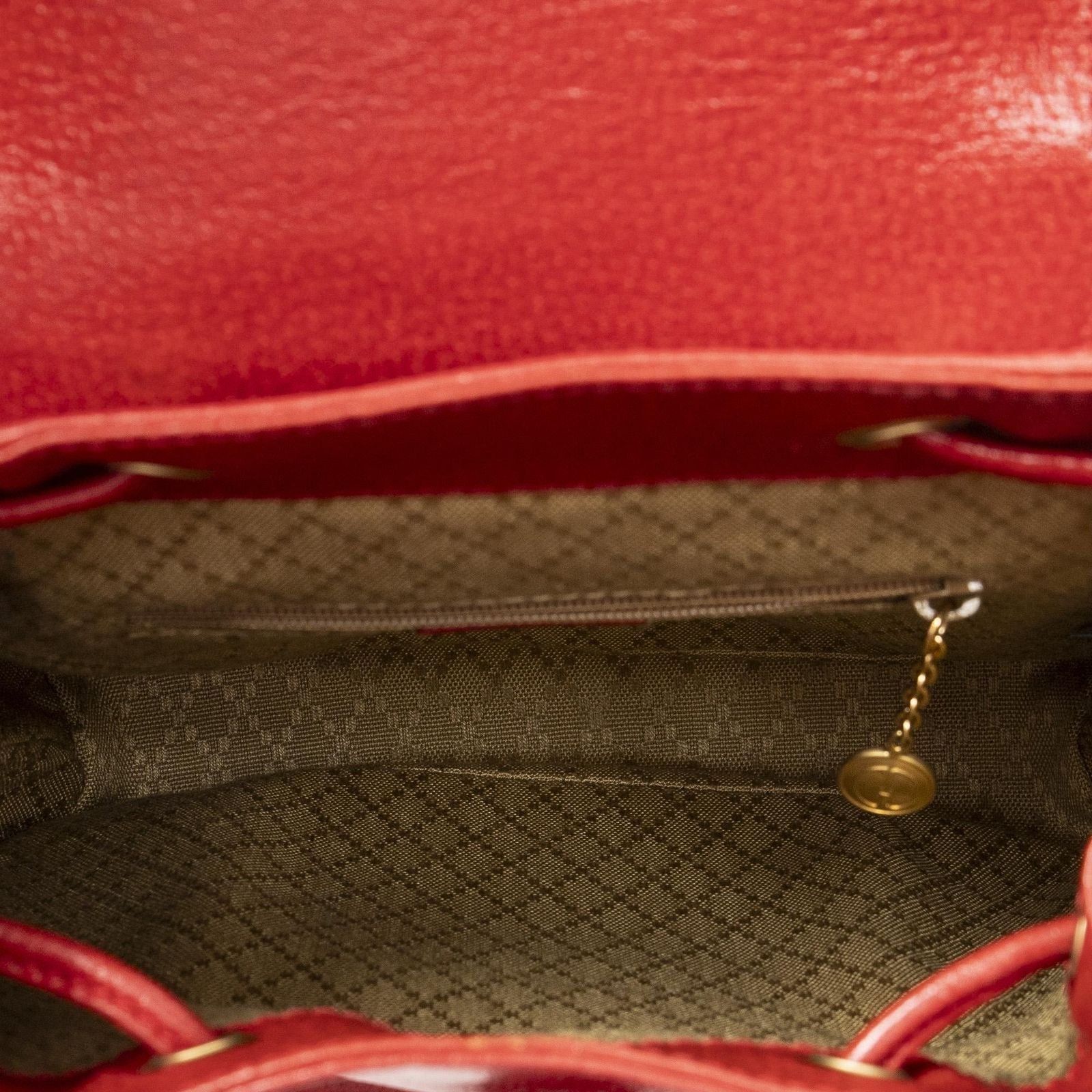 Gucci Minibumbu Backpack Red Studded Calfskin — view 9