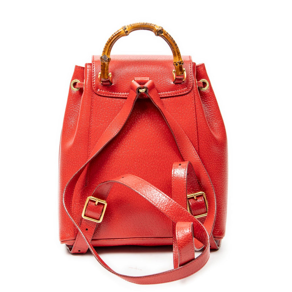 Gucci Minibumbu Backpack Red Studded Calfskin — view 5
