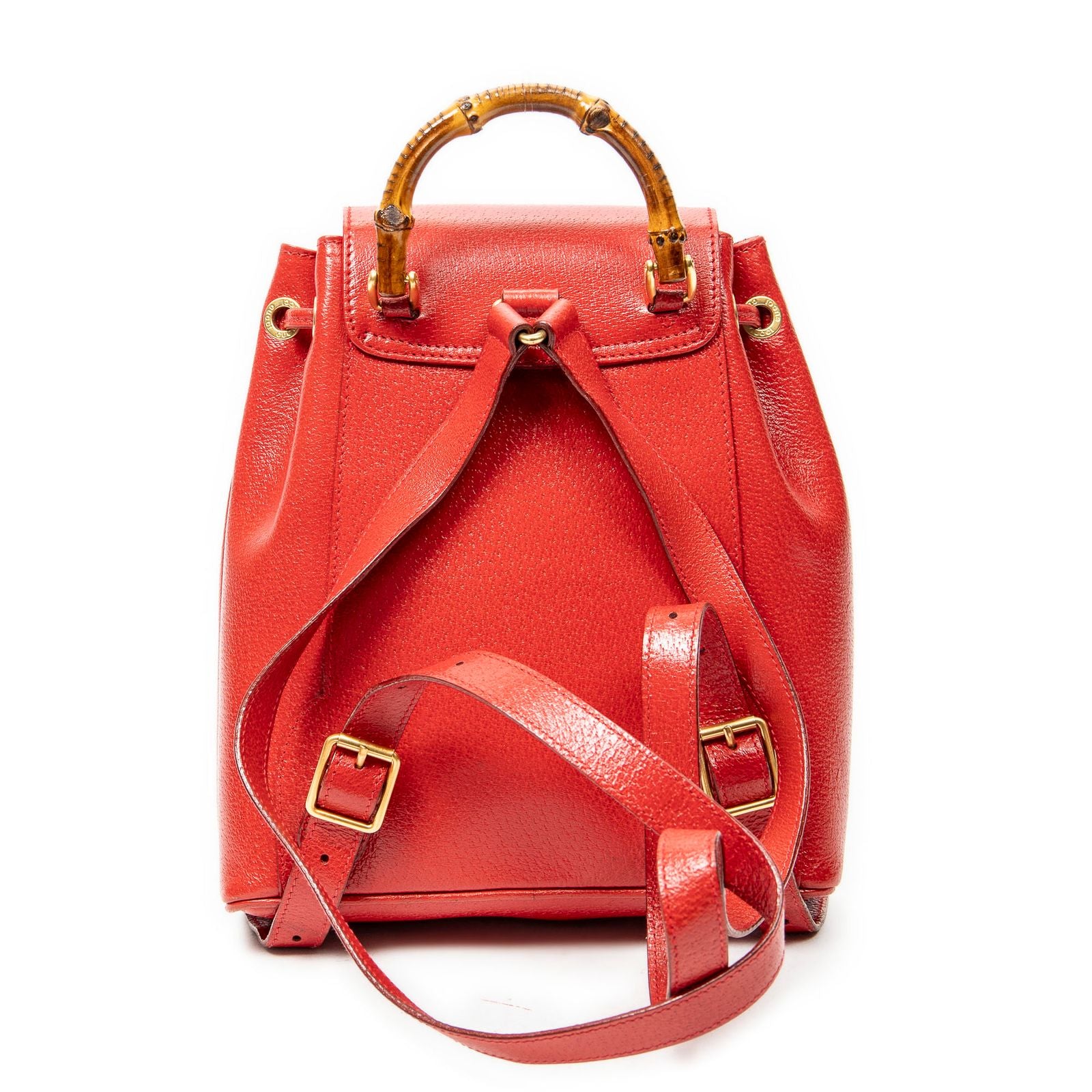 Gucci Minibumbu Backpack Red Studded Calfskin — view 5