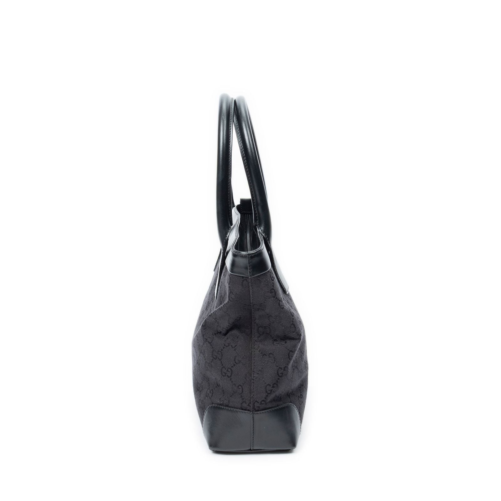 Gucci Zip Shopping Tote Black GG Canvas — view 4