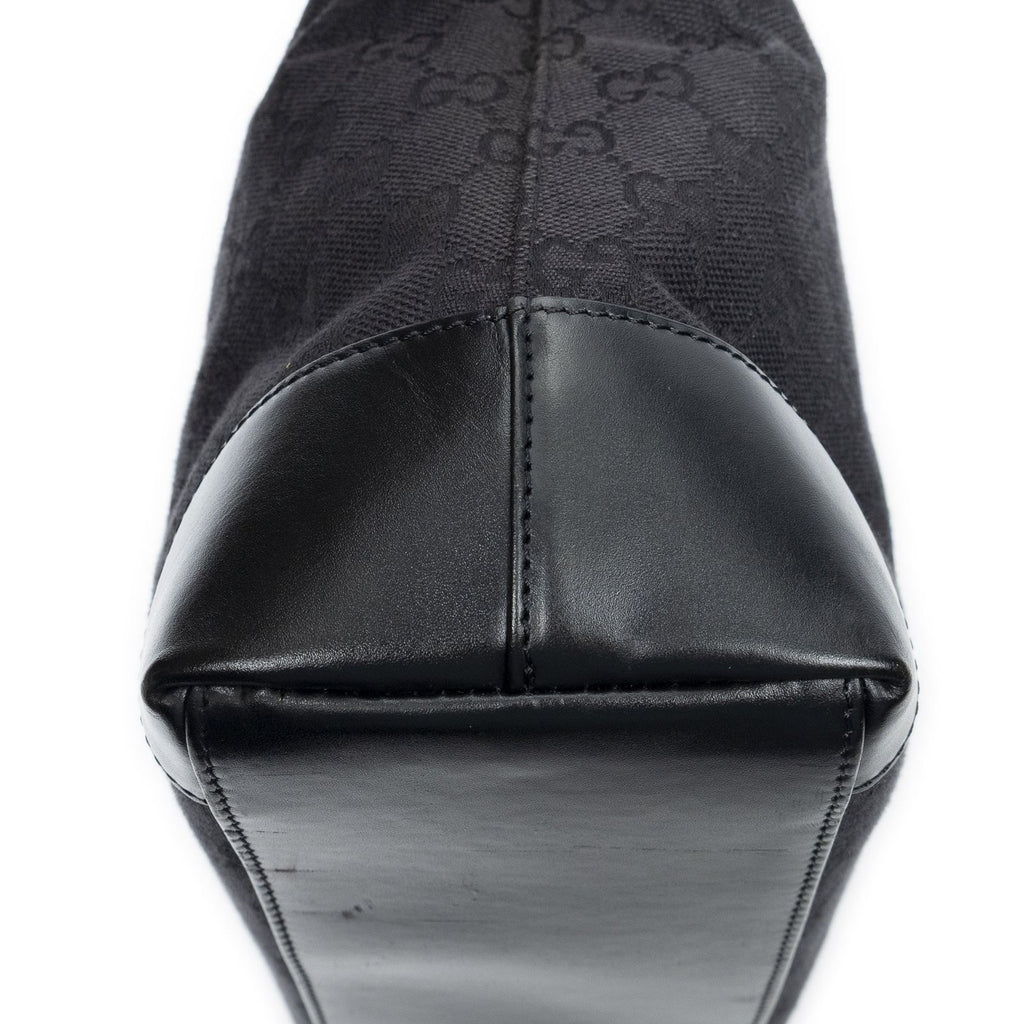 Gucci Zip Shopping Tote Black GG Canvas — view 8
