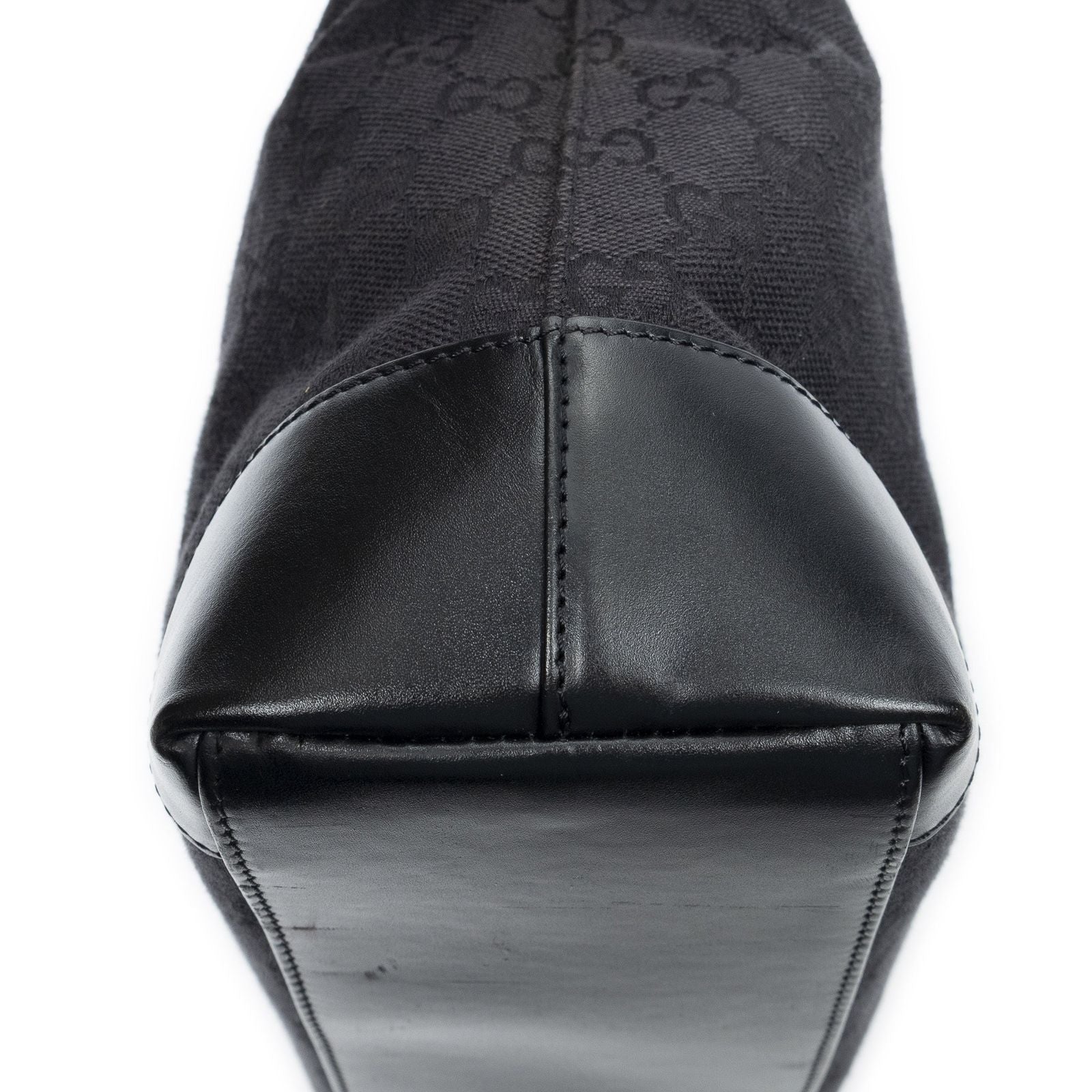 Gucci Zip Shopping Tote Black GG Canvas — view 8