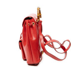 Gucci Minibumbu Backpack Red Studded Calfskin — view 3