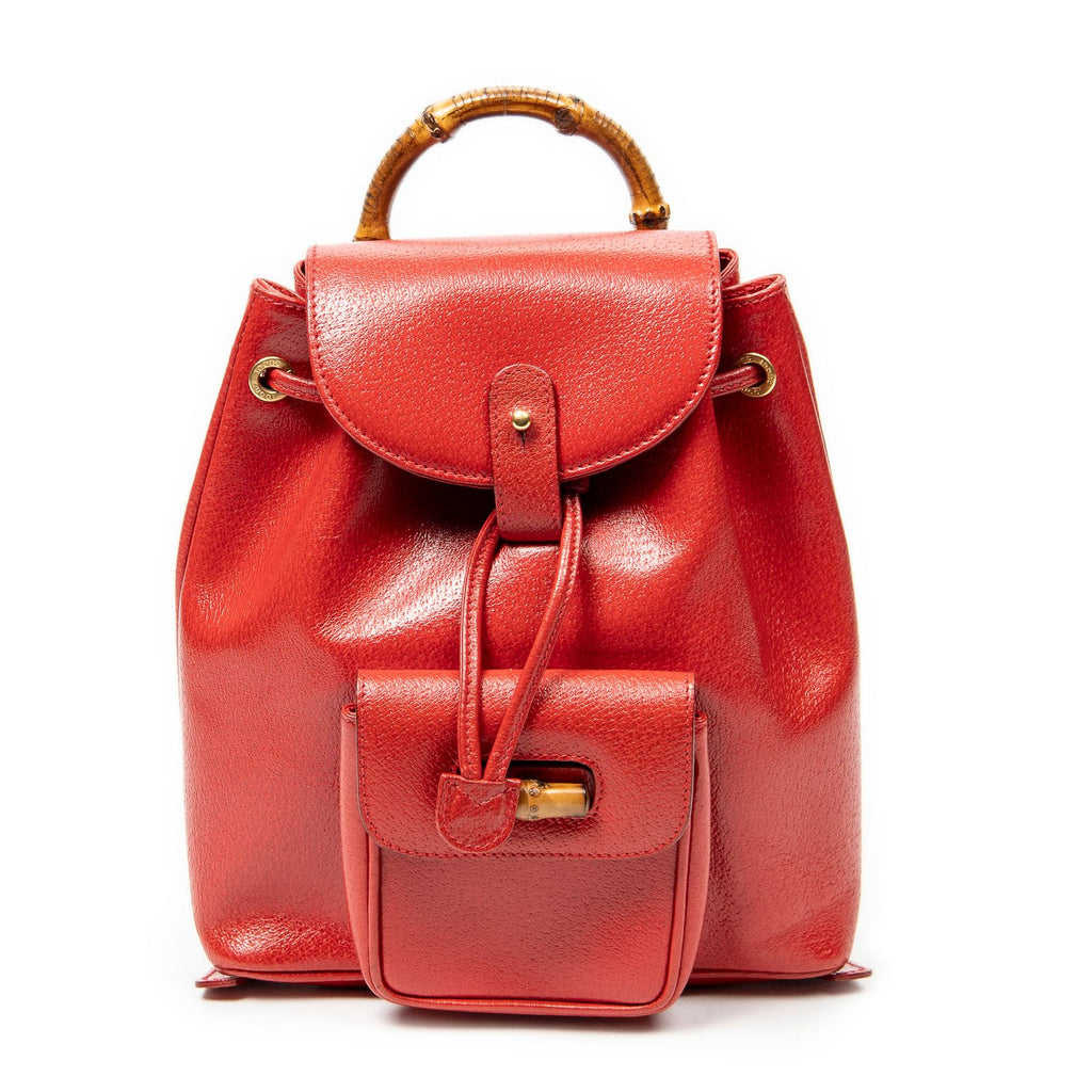 Gucci Minibumbu Backpack Red Studded Calfskin