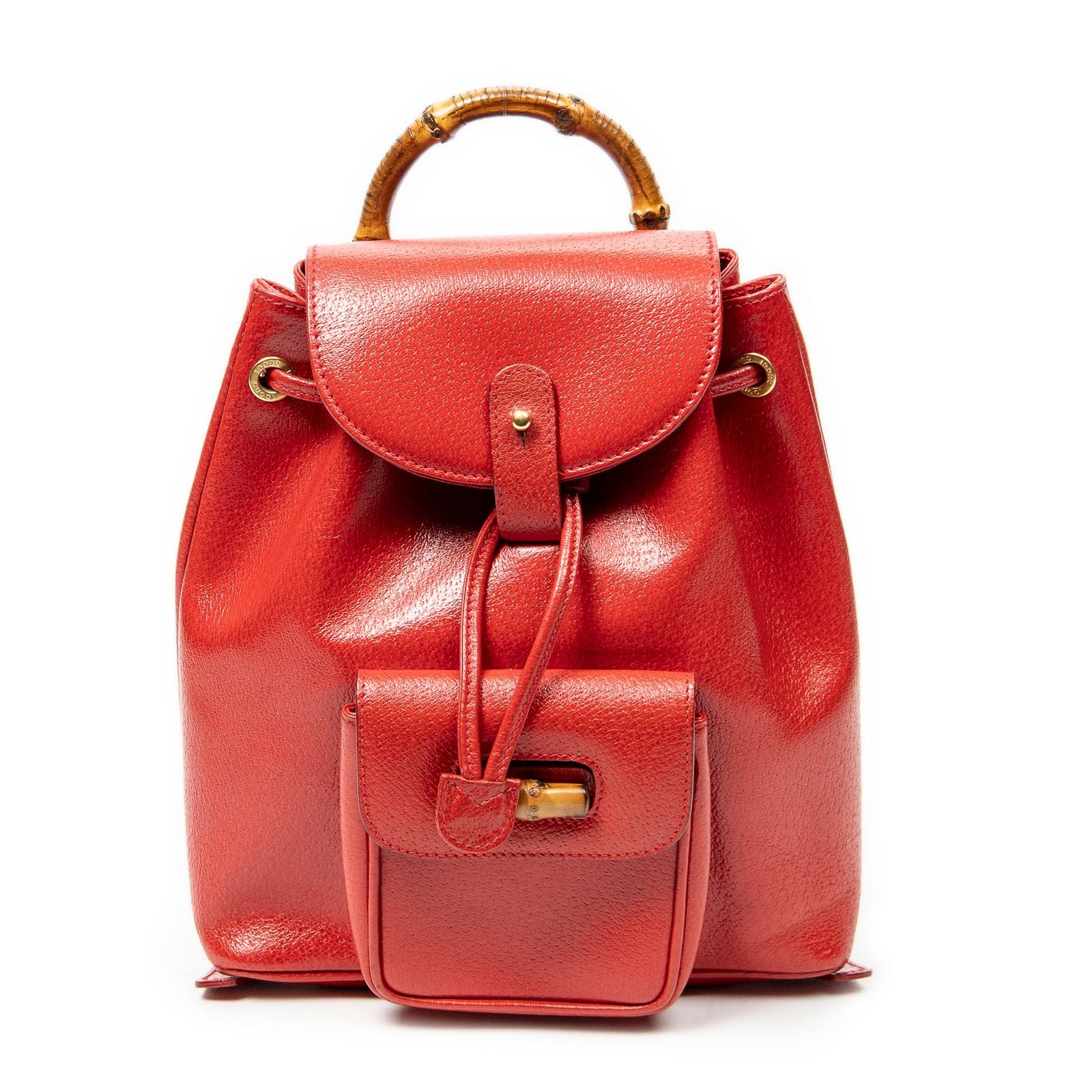 Gucci Minibumbu Backpack Red Studded Calfskin