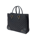 Gucci Nail Head Tote Black GG Canvas — view 2