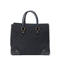 Gucci Nail Head Tote Black GG Canvas