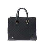 Gucci Nail Head Tote Black GG Canvas