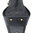 Gucci Nail Head Tote Black GG Canvas — view 7