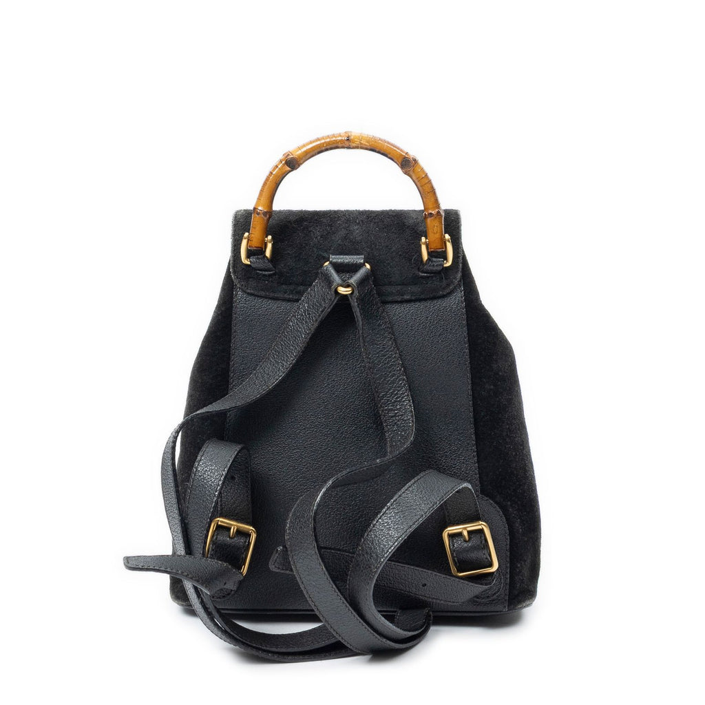 Gucci Minibumbu Backpack Black Suede Leather — view 5