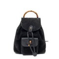 Gucci Minibumbu Backpack Black Suede Leather