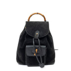 Gucci Minibumbu Backpack Black Suede Leather