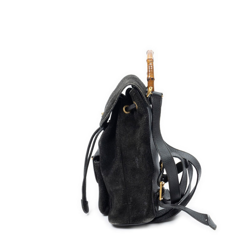 Gucci Minibumbu Backpack Black Suede Leather — view 3