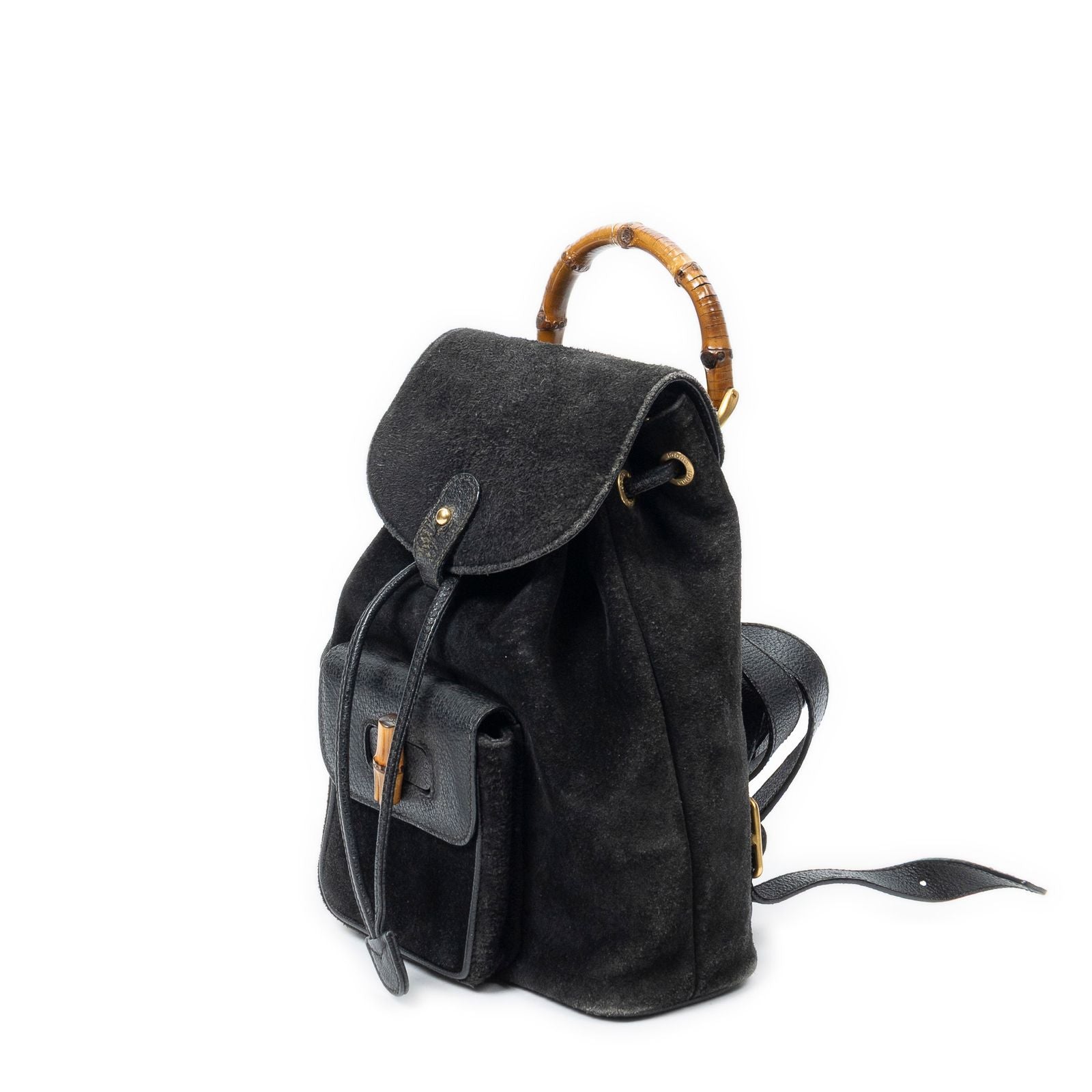 Gucci Minibumbu Backpack Black Suede Leather — view 2