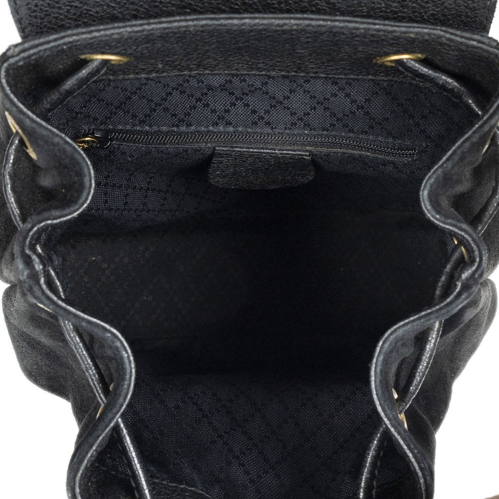 Gucci Minibumbu Backpack Black Suede Leather — view 9