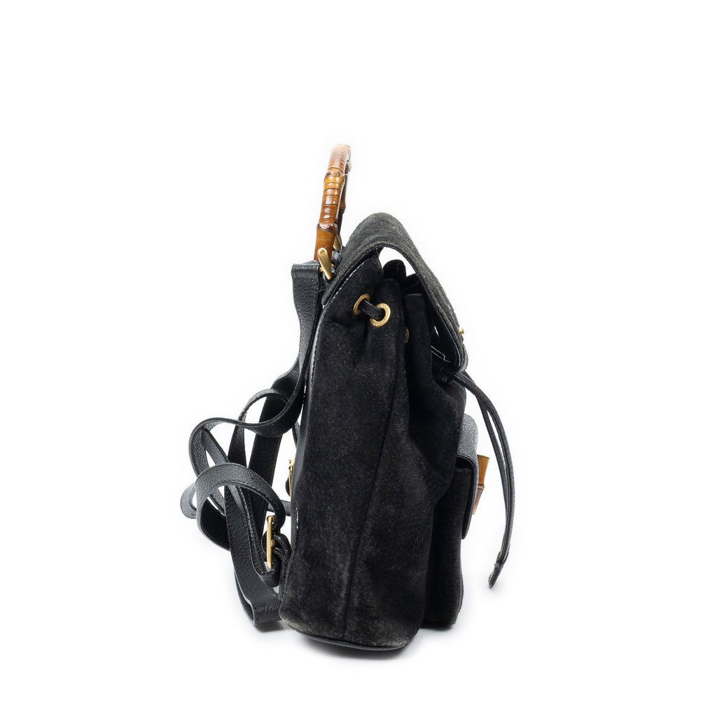 Gucci Minibumbu Backpack Black Suede Leather — view 4